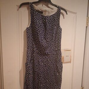 Nine West Navy and Poka Dot Dress Size 4